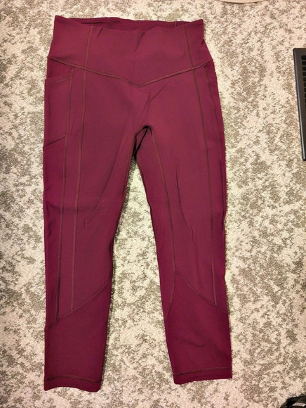 lululemon Leggings With Pockets Purple Size 10 -23"